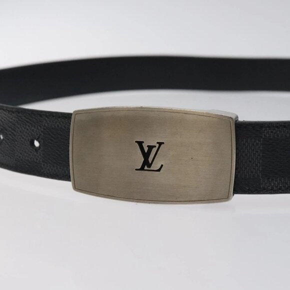 LOUIS VUITTON Damier Graphite CeintureLVBelt Belt 38.2"" - Picture 6 of 11